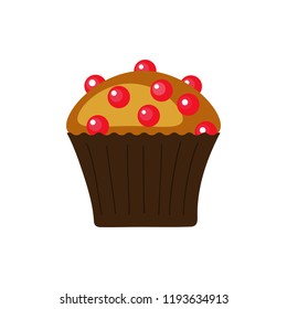Cupcake icon vector illustration on white background. Eps 10