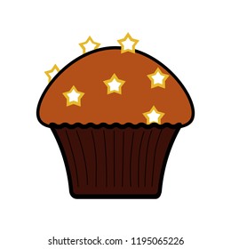 Cupcake icon vector illustration on white background. Eps10