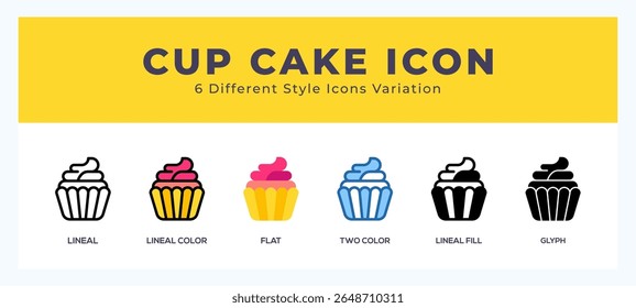Cupcake icon vector illustration. trendy styles