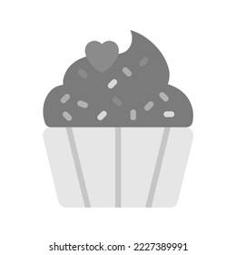 Cupcake icon vector image. Can also be used for Physical Fitness. Suitable for mobile apps, web apps and print media.