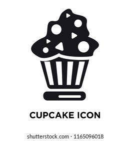 Cupcake icon vector isolated on white background, Cupcake transparent sign , celebration pictograms