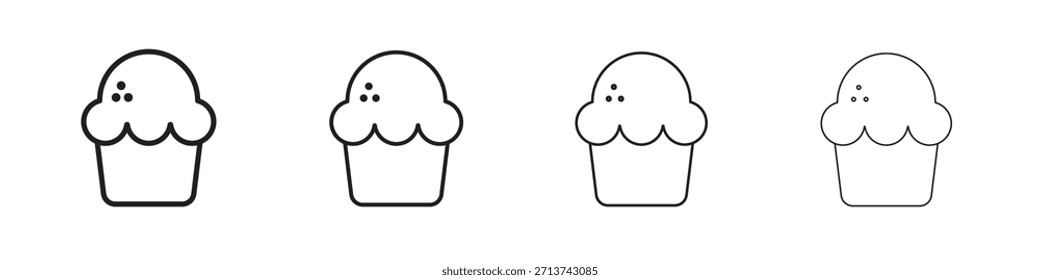 Icono de la magdalena. Vector de pictogramas aislados.