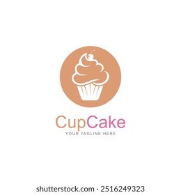 Cupcake-Symbol, Vektorlogo-Designvorlage