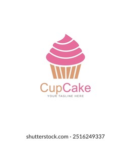 cupcake icon vector logo design template