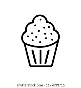 Cupcake icon vector logo template