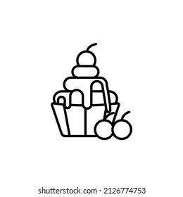cupcake icon in vector. Logotype