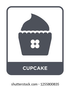 cupcake icon vector on white background, cupcake trendy filled icons from Kitchen collection, cupcake simple element illustration