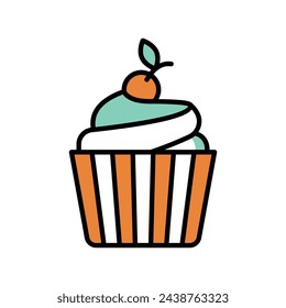Icono de magdalena vector ilustración de stock