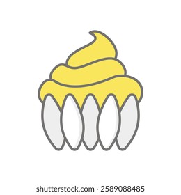Cupcake icon vector stock illustration
