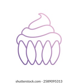 Cupcake icon vector stock illustration