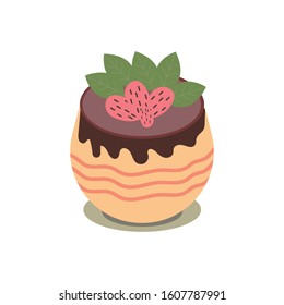 Cupcake icon vector. Stylized silhouette drawings. Bakery design logo. Sweets shop symbol