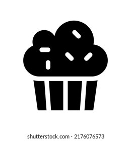 Cupcake Icon Vector Symbol Design Illustration