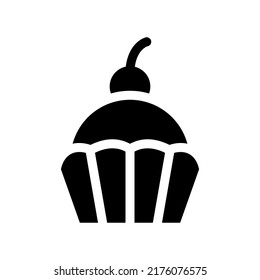 Cupcake Icon Vector Symbol Design Illustration