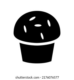 Cupcake Icon Vector Symbol Design Illustration