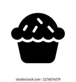 Cupcake Icon Vector Symbol Design Illustration