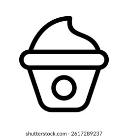 Cupcake Icon Vector Symbol Design Illustration