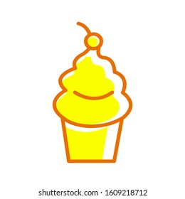Cupcake icon vector in trendy style