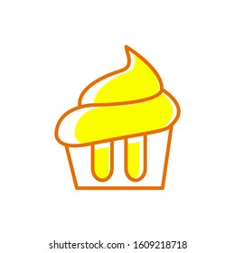Cupcake icon vector in trendy style