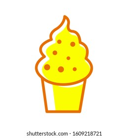 Cupcake icon vector in trendy style