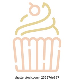 Cupcake icon for web, app, infographic, etc