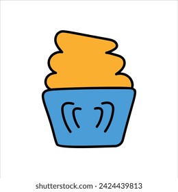   Cupcake icon with white background vector