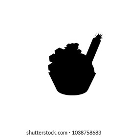 cupcake icon.black design color