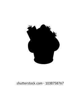 cupcake icon.black design color