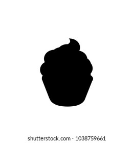 cupcake icon.black design color