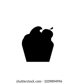 cupcake icon.black design color