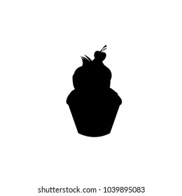 cupcake icon.black design color