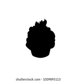 cupcake icon.black design color