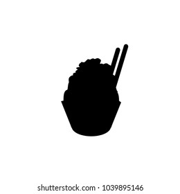 cupcake icon.black design color