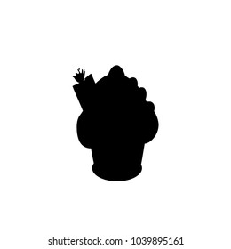 cupcake icon.black design color