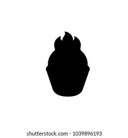 cupcake icon.black design color