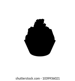 cupcake icon.black design color