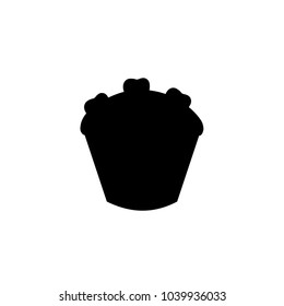 cupcake icon.black design color