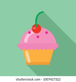 Cupcake icon.Cupcake flat icon.