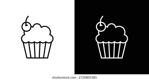 Cupcake ícones design gráfico símbolos vetoriais. ícone Eps10.