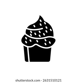 cupcake icons isolated on White Background. Flat style design