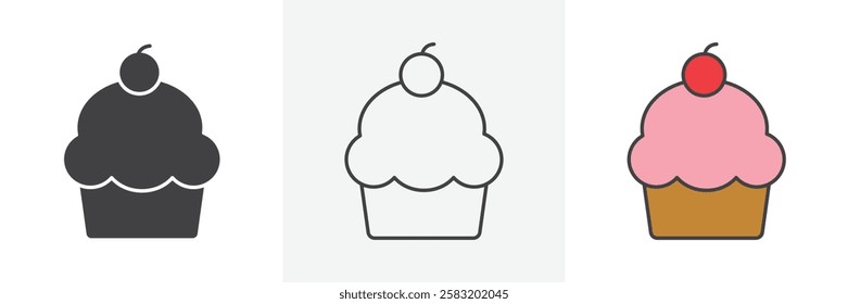 Cupcake icons pack for website designs