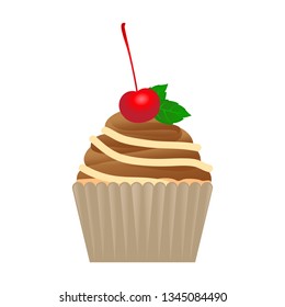 cupcake illustration  isolated on white background
