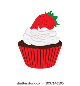 Cupcake illustration. Vector
