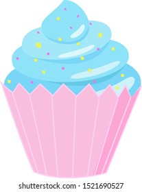 Cupcakes, Illustration, Vektorgrafik auf weißem Hintergrund.