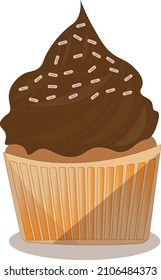 cupcake illustration with vectorize format