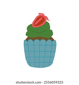 cupcake illustrations. Delightful handdrawn cupcake designs.  Set of cute cupcakes and muffins.