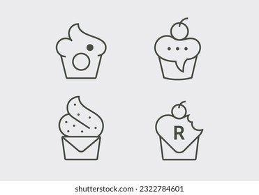 cupcake illustrations sweet chat camera photo love 