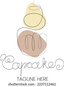 imagen de bizcocho para el diseño web de saludos. pastelitos para cafeterías y panaderías