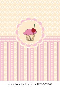 Cupcake invitation background