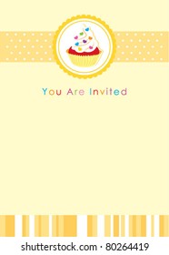 cupcake invitation card