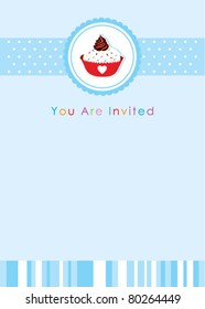 cupcake invitation card